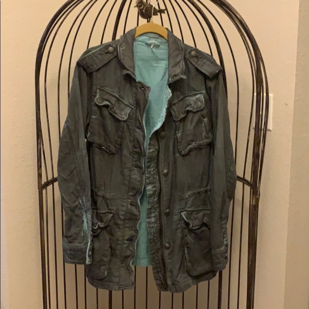 Free People Grey Coat Sz S